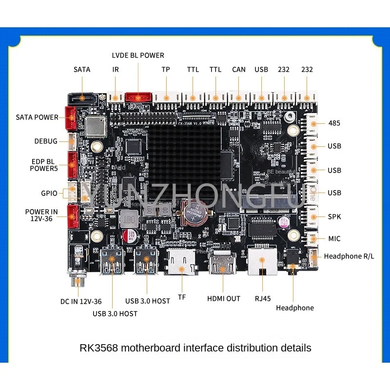 RK3568 Android motherboard industrial grade all-in-one machine dual network port access control industrial control motherboard