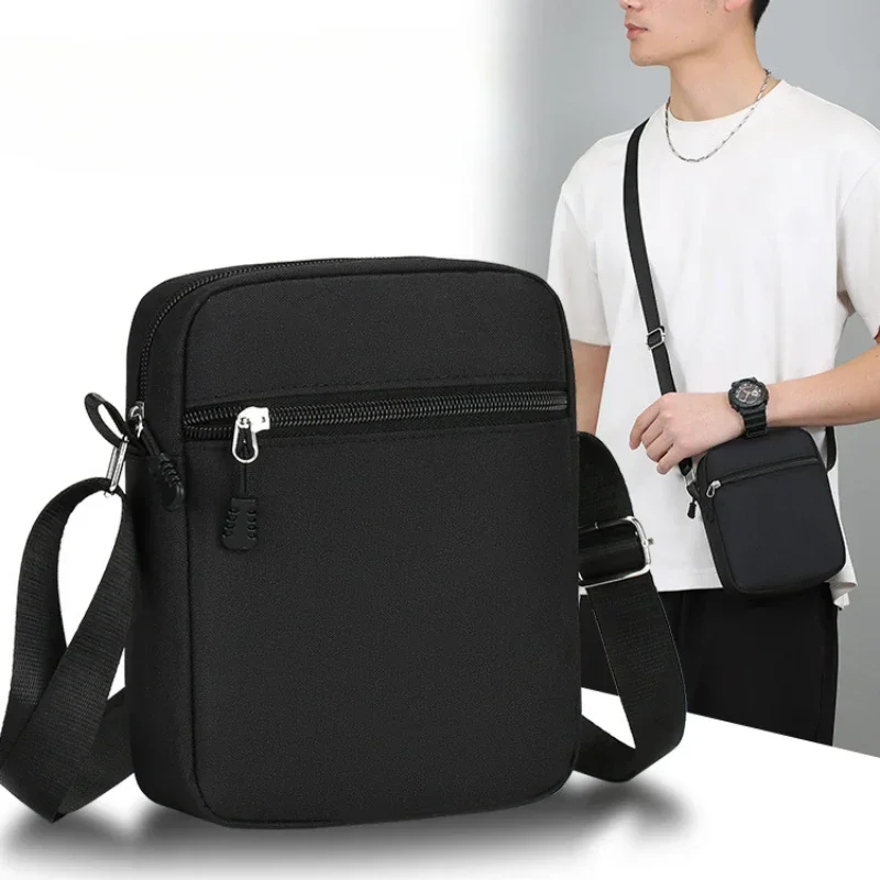 Oxford Shoulder Bag Durable Mini Black Mobile Phone Bag Waist Pack Men Crossbody Bags Man Bag Handbag