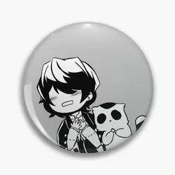 Poe And Karl Manga Soft Button Pin Funny Lover Collar Brooch Metal Gift Hat Lapel Pin Women Badge Decor Creative Cartoon