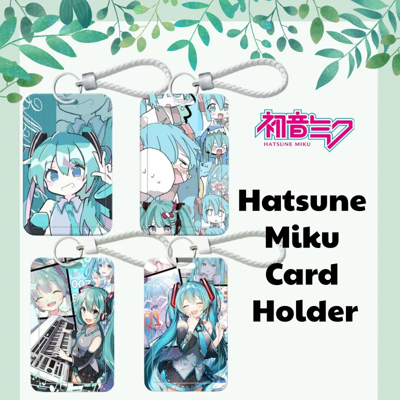 Hatsune Miku ID Card Cover Holder,Bus Card Credit Card Protector,Perfect Birthday Present Back to School Gift for Vocaloid Lover