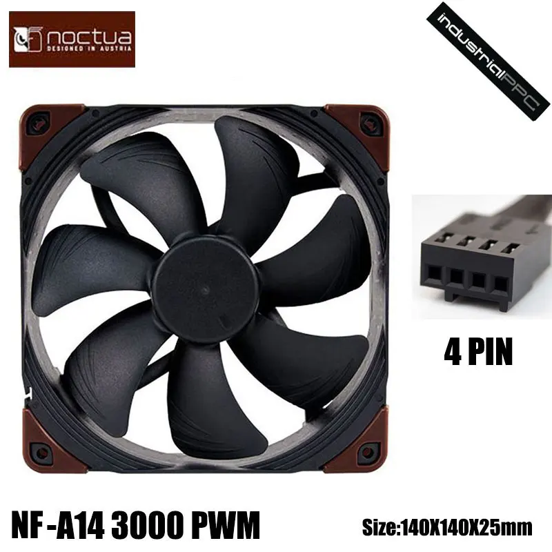 Noctua NF-A14industrialPPC-3000 PWM High -speed Fan Used To High