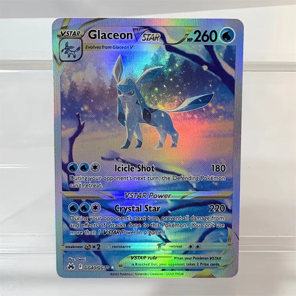 PKM PTCG Hochwertige Umbreon Vmax Glaceon Vstar Rayquaza Vmax Lono Proxy Folienkarten Spielesammlung Anime-Karten