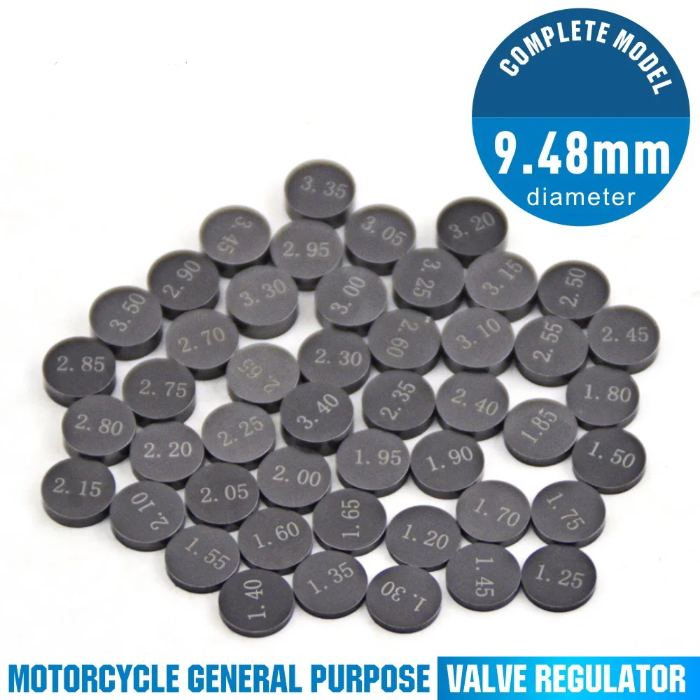 10 stücke Motorrad Motor Teile Einstellbare Ventil Dichtung Shim Komplette Refill 9,48mm Kit Für Honda CRF450 CRF450R CRF450X TRX450R – Detail 3