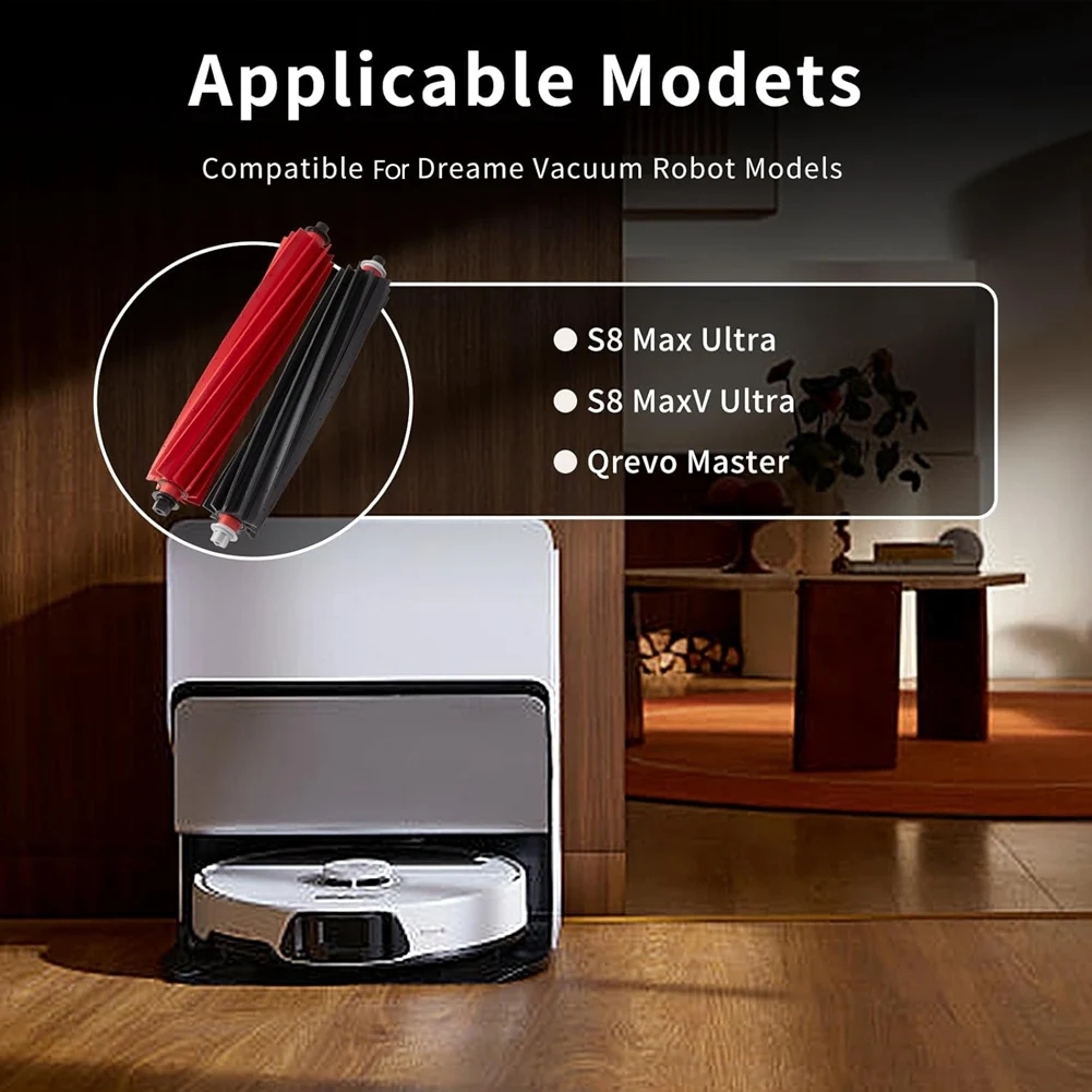 فرشاة دوارة ABKR لـ Roborock S8 MaxV Ultra، لـ S8 Max Ultra، لأجزاء المكنسة الكهربائية الروبوتية Qrevo Master