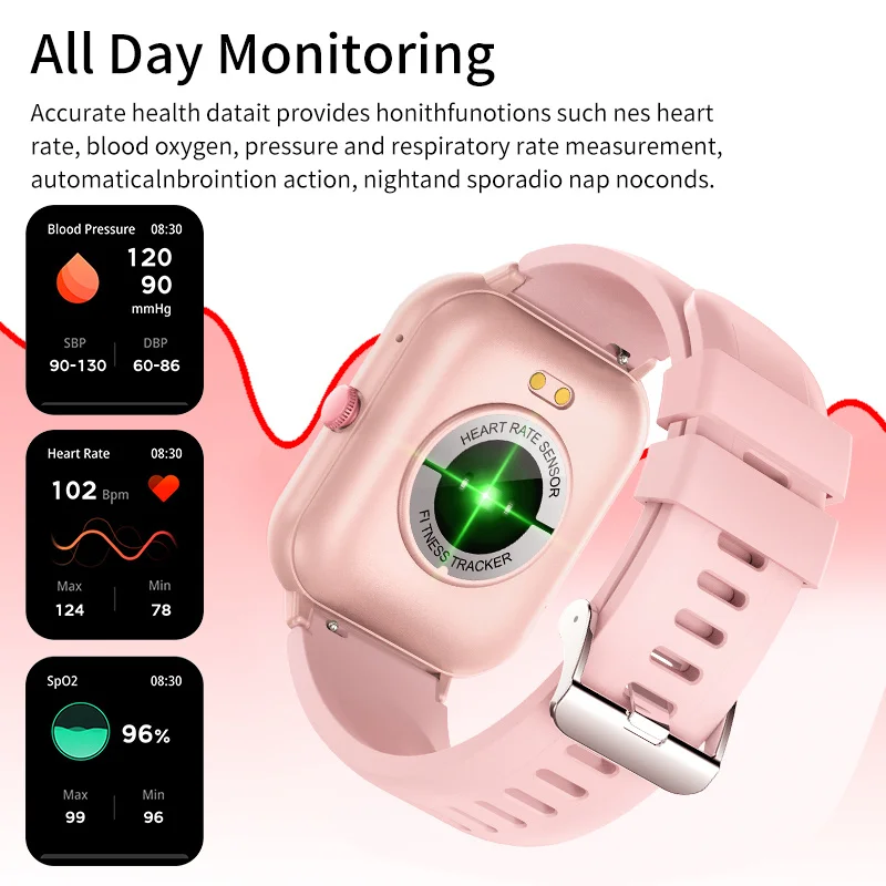 LIGE ساعة ذكية للنساء شاشة لمس كاملة موضة ساعات رياضية جهاز تعقب للياقة البدنية IP67 مقاوم للماء ساعة ذكية للرجال لهدايا عيد الميلاد #3