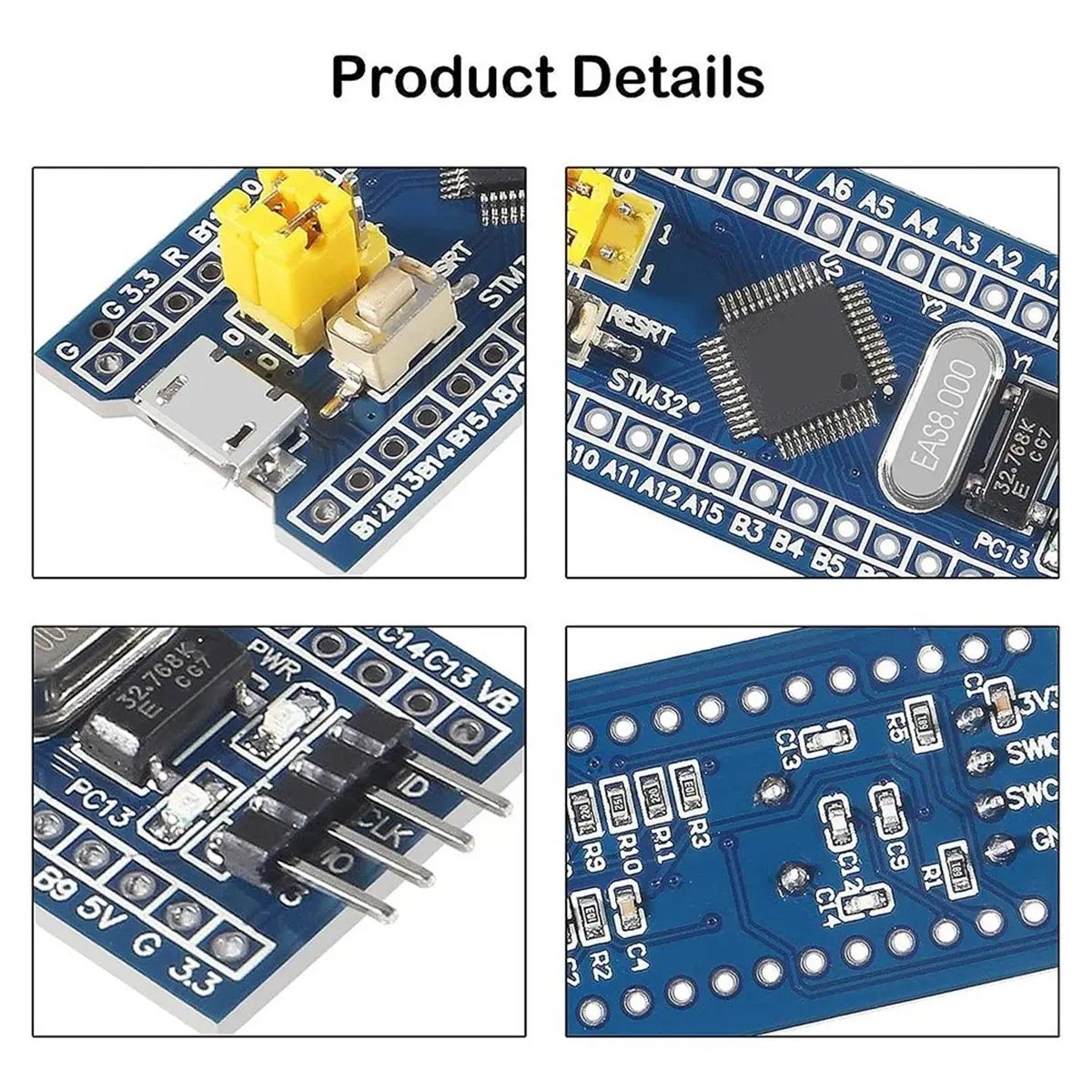 2-Pack STM32F103C8T6 32-Bit MCU Development Board, Type-C Core Board for Embedded Learning