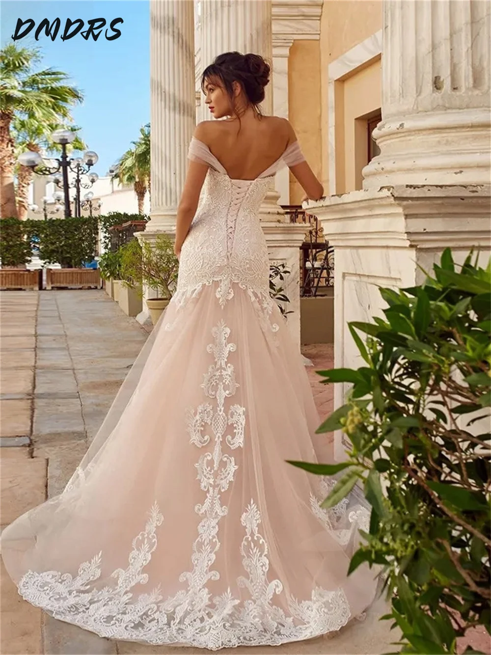 Romantic Mermaid Wedding Dresses Sexy Appliquéd Bridal Gowns Bohemian Sleeveless Floor-Length Wedding Gowns Vestidos De Novia