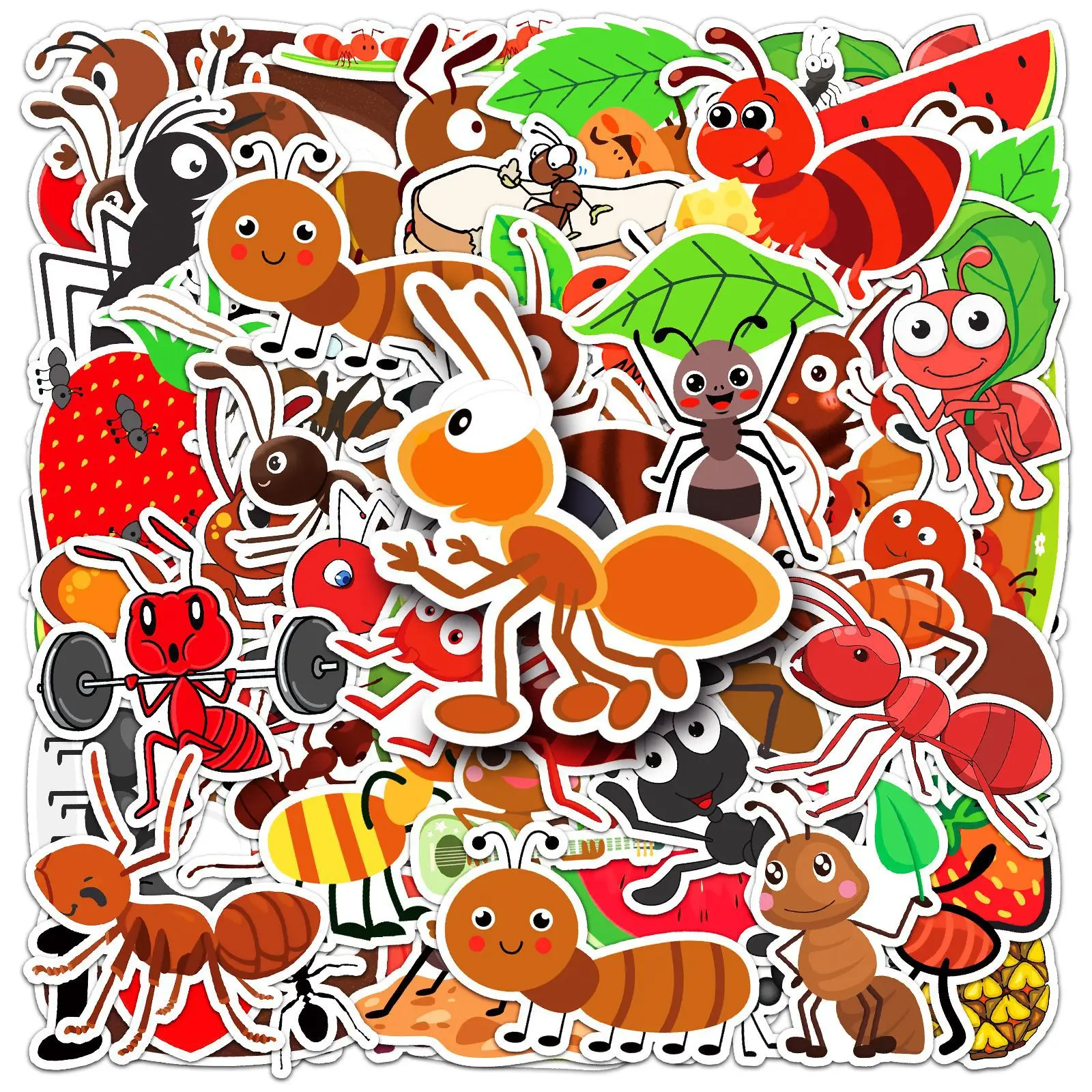 10/30/50PCS Nette Ameisen Graffiti Aufkleber Kawaii Insekt Cartoon Aufkleber Gepäck Telefon Gitarre Tasse Skateboard Wasserdichte Aufkleber spielzeug