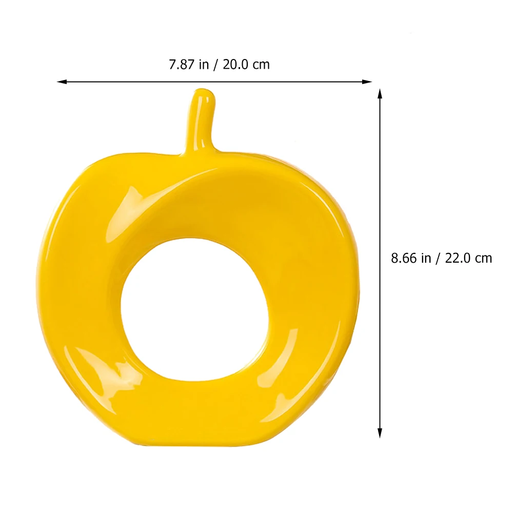 

1Pcs Apple Ceramic Statue Desktop Decoration Home Office Ornament Crafts Collection Statue Decors Figurines Decor