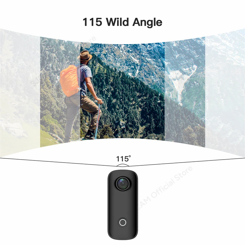 Sjcam C100 Plus Action Camera 4K à Prova d'Água com WiFi 2.4G — foto 6