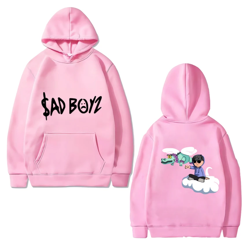 เสื้อฮู้ดพิมพ์ลายการ์ตูน jad H Sad Boyz สำหรับฤดูใบไม้ร่วงฤดูหนาวเสื้อสเวตเตอร์สไตล์ฮาราจูกุแขนยาวแบบสวมหัว