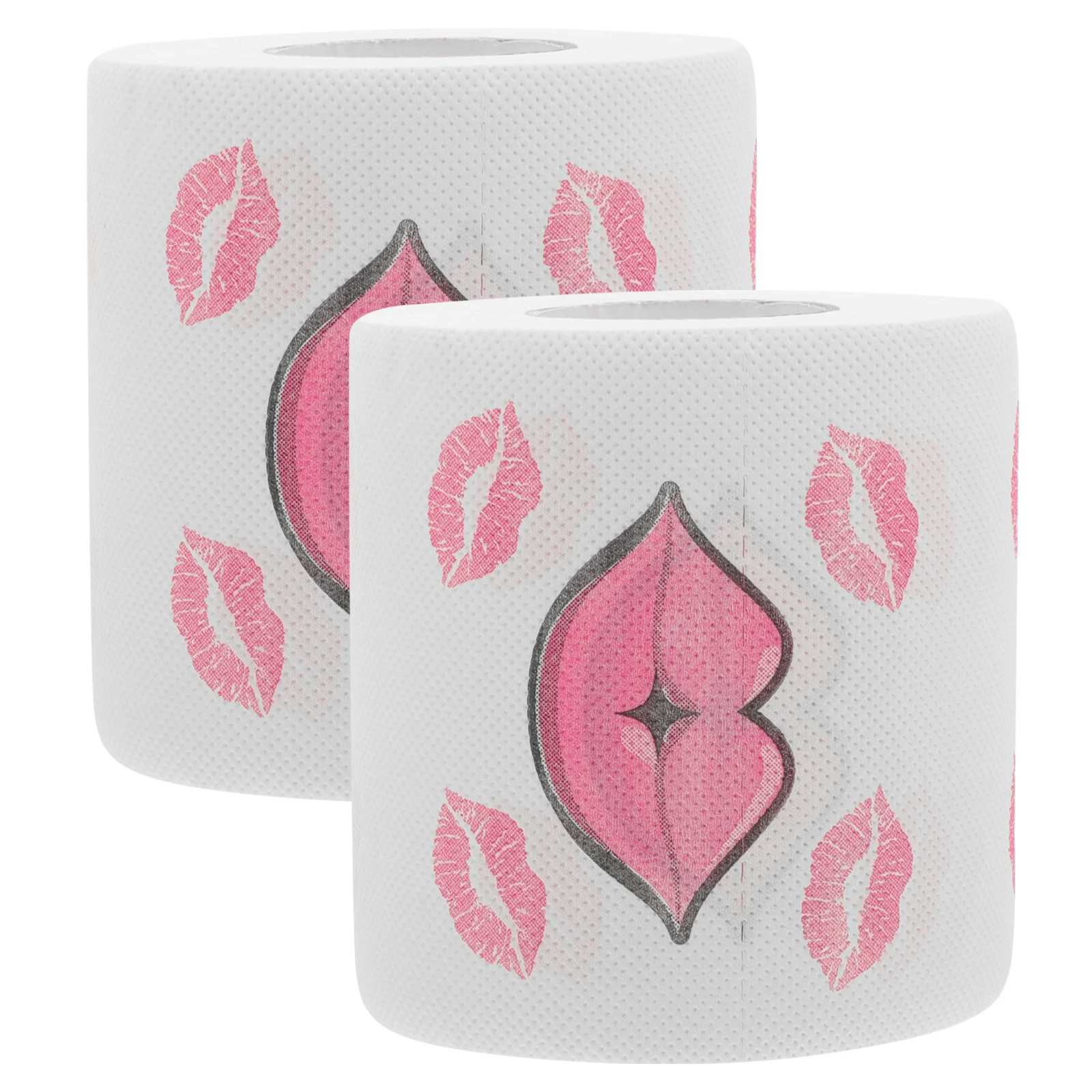 2 Rolls Red Mouth Tissue Toilet Paper Kitchen Napkin Bathroom Accessory Decorate Lip Patterns