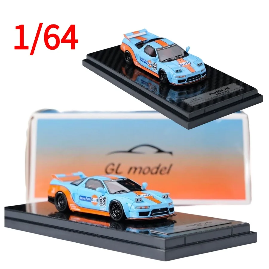 

GL Model Diecast 1:64 Honda NSX Car Model Gulf Color Honda Play Vehicles Collectible Model Cars Toys for Boys Gift