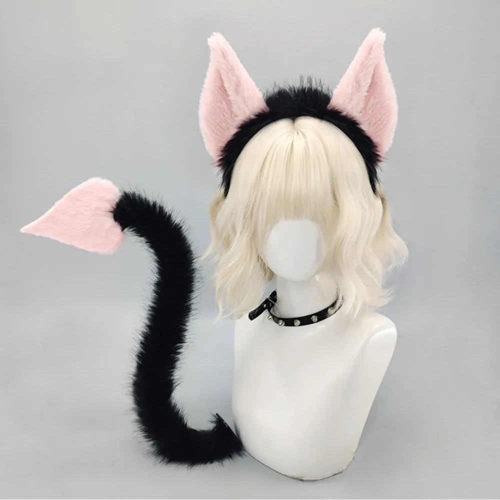 Creative Bentable Halloween Costume Cosplay Props Furry DIY Cat Ears with Belt 3D Devil's Sweetheart Tail All Saints' Day
