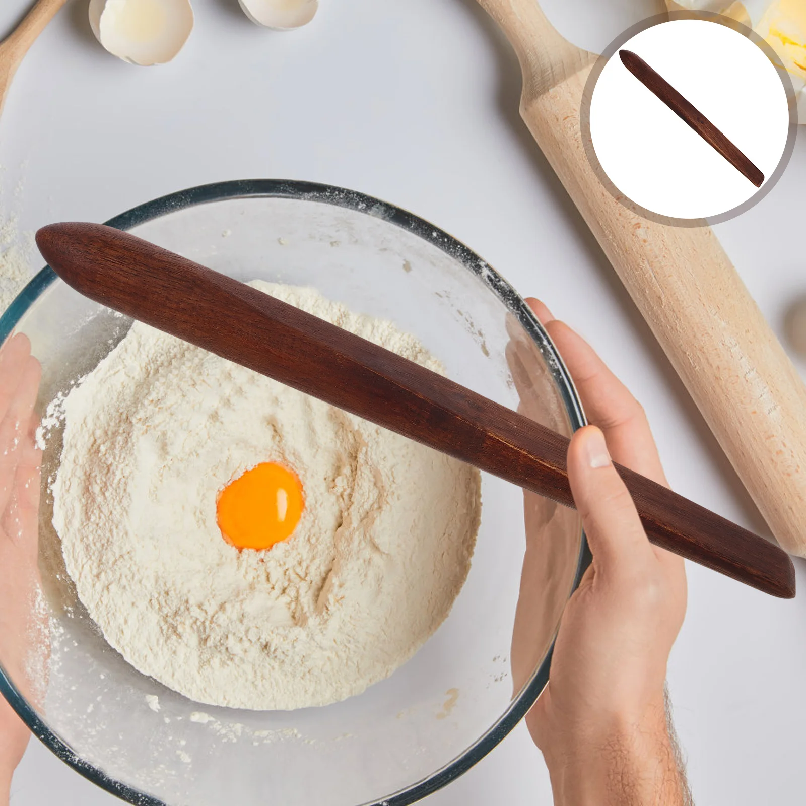 

Wooden Sourdough Stirring Stick Bread Making Tools Kitchen Cooking Utensils Natural Material Multi Functional Easy Clean