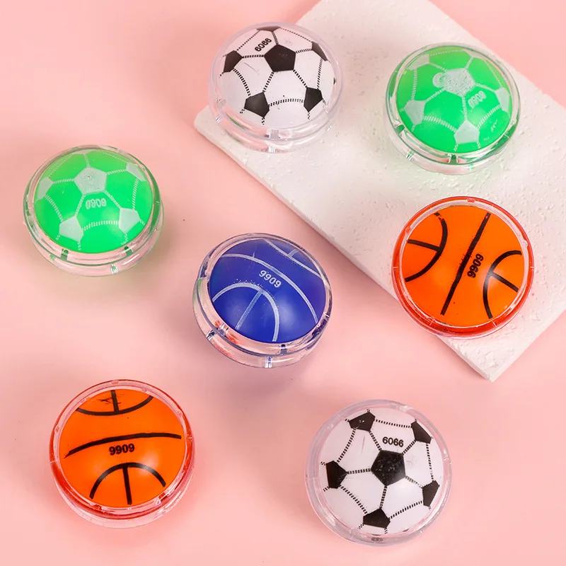 5pcs/bag Basketball Football YOYO Ball Handheld Rotary Toys Kids Birthday Party Favors School Treat Guest Gifts Goodie Fillers