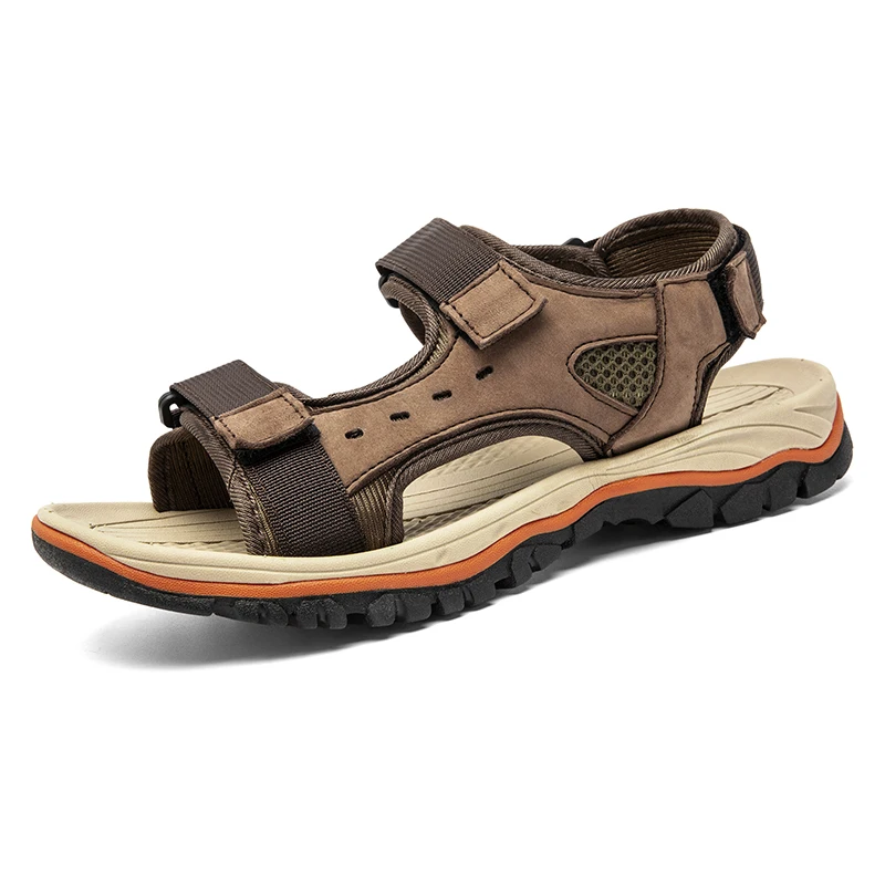 

Plus Size Men Summer Sandals Wide Feet Comfort Soft Leather Non Slip Wear Resistant Indoor Outdoor Beach Daily Casual Shoes