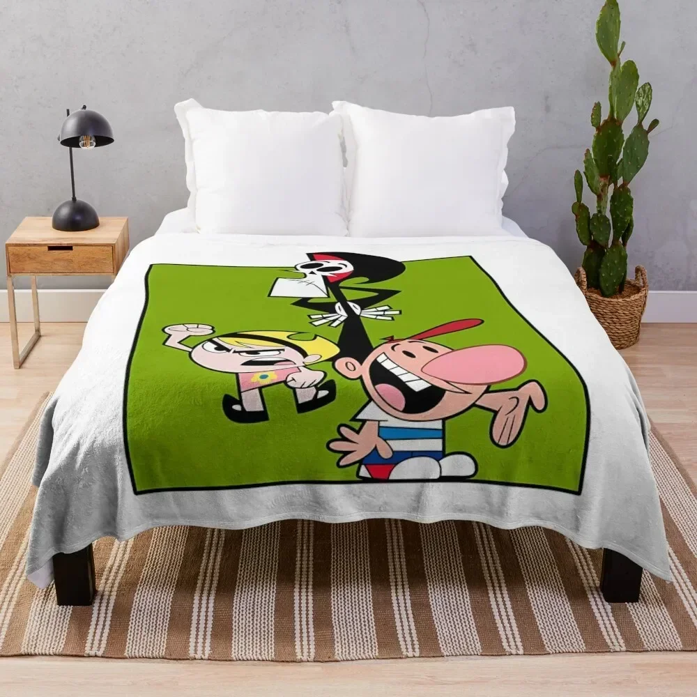 

The Grim Adventures of Billy & Mandy Throw Blanket heavy to sleep Custom Personalized Gift Nap Blankets