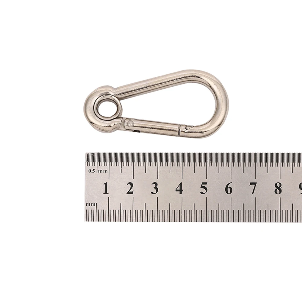 1 Pcs M4 M5 M6 M7 M8 M9 M10 M11 M12 Mosqueton 304 Steel Spring Buckle Karabiner Spring Buckle Mousqueton Hook Buckle Carabiner