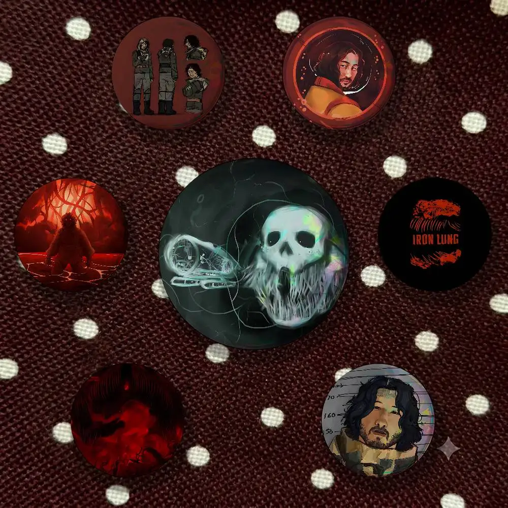 Horror I-Iron L-Lung 25mm 75mm 44mm 58mm 32m Coin Badges Personalized Handmade Round Brooches Pins Accessory
