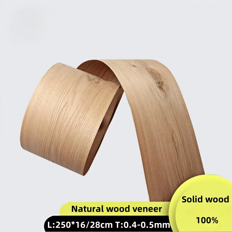 0.5mm Oak Wood Veneer with Natural Knots for Furniture DIY Wall Accent Cabinet Upgrade Table Cover Panels Veneer L:250X16/28cm