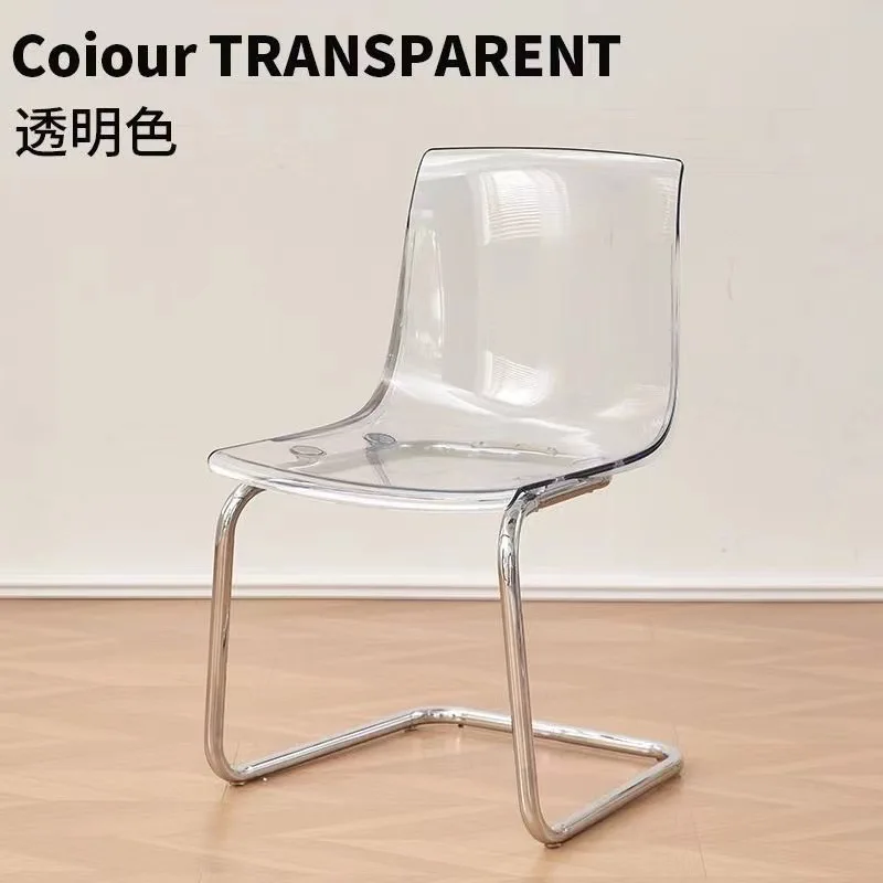 Light Luxury Transparent Dining Chair Acrylic Back Chair Drop Resistant Lightweight Toas Island