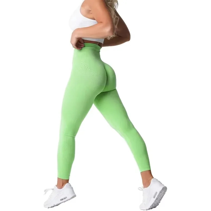 New Contour Speckled Seamless Spandex Leggings Women Soft Workout Tights Fitness Outfits Yoga Pants High Waisted Gym Wear