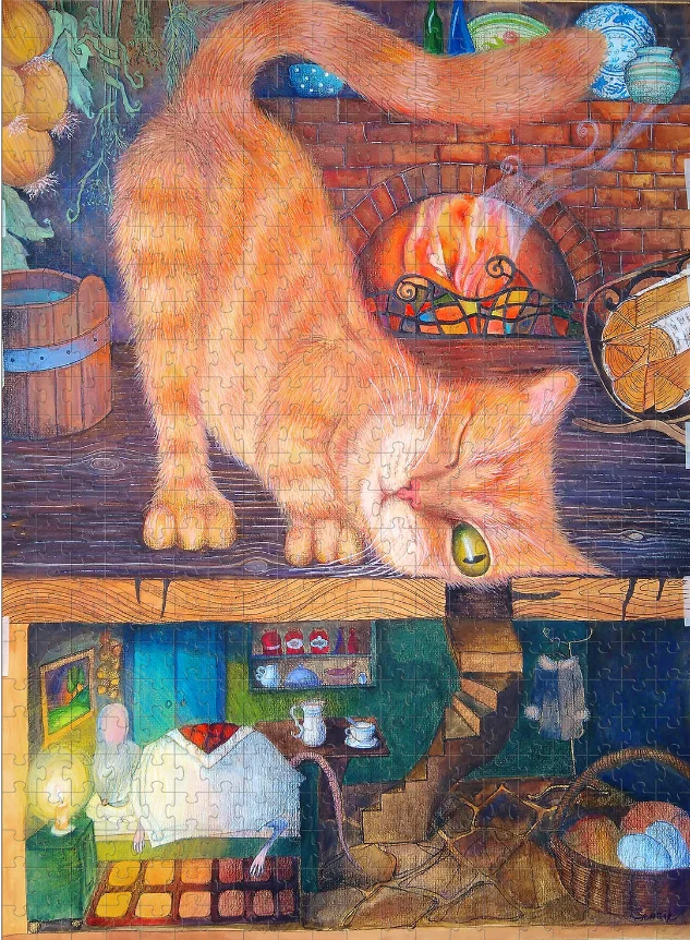 

Cat and mouse The wooden puzzle 1000 pieces ersion jigsaw puzzle white card adult children's educational toys