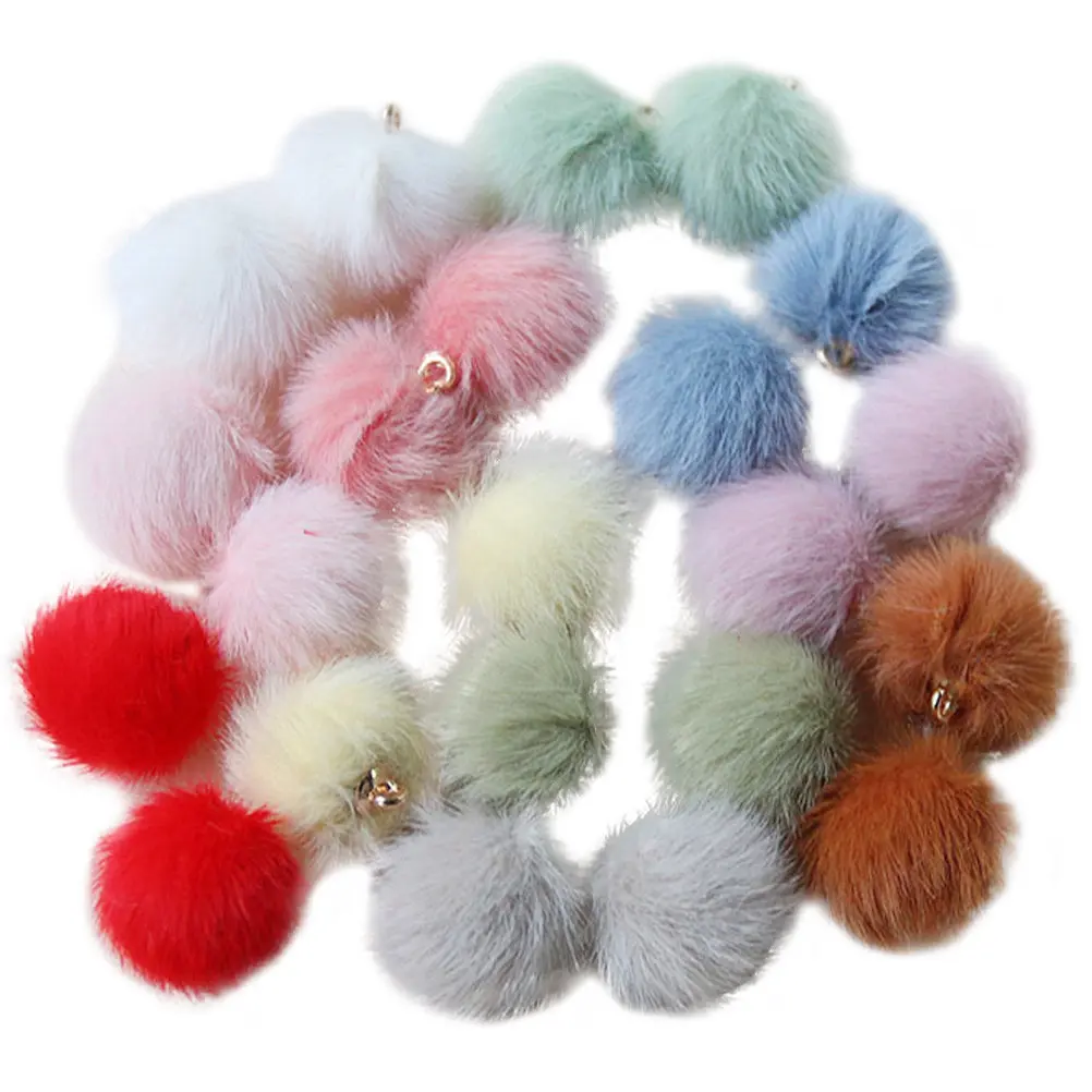 

30Pcs Wool Yarn Ball Pendants Creative Jewelry Making Charms Multifuntional DIY Earring Keychain Necklace Bracelet Decorative