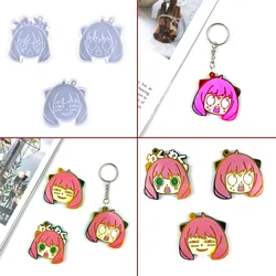 DIY Girl Pendant Resin Silicone Mould Crystal Cartoon Key chain Handmade Jewelry Making Crafts Forms for epoxy resin
