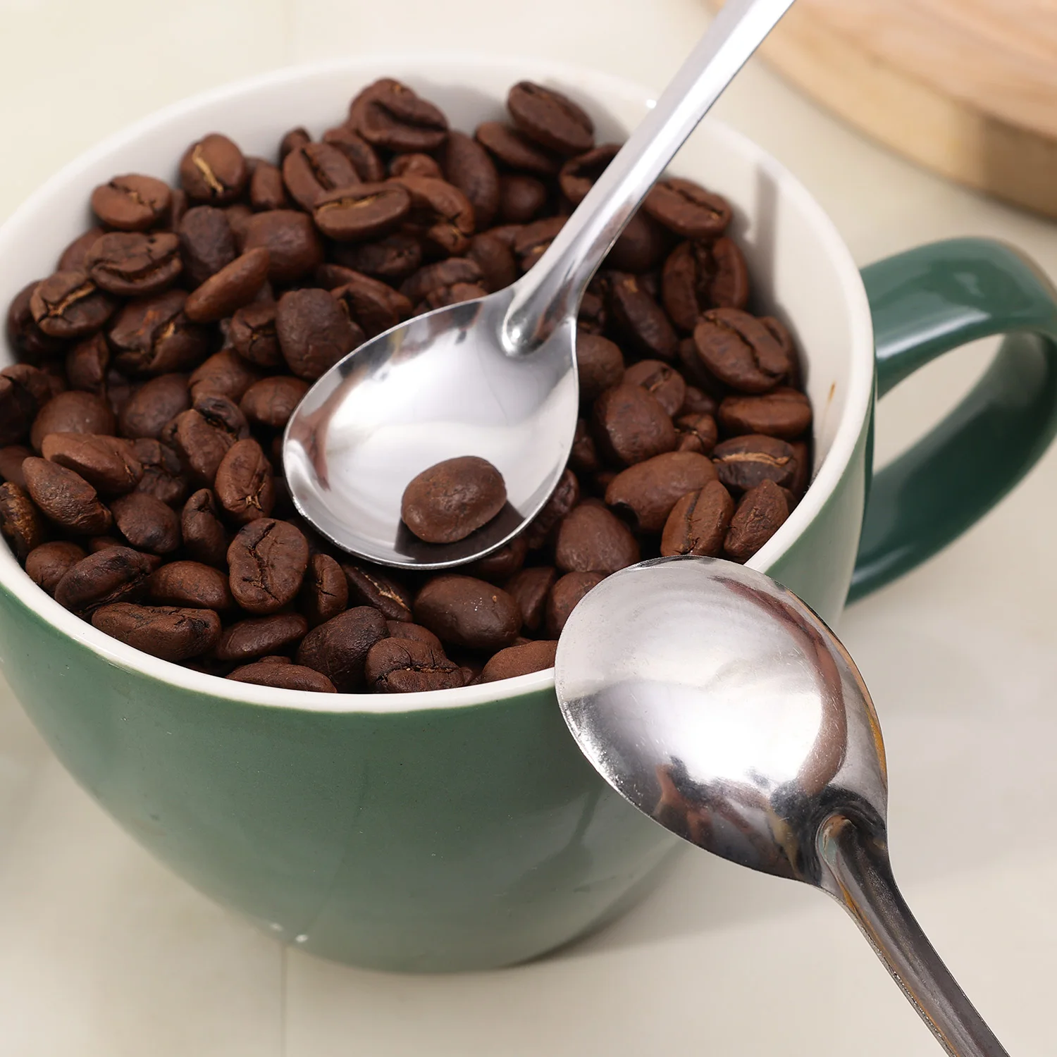 Silver Long Handle Stirring Dessert Spoons Stainless Steel Coffee Spoon Dessert Seasoning Tools Home Kitchen Accessories view 4