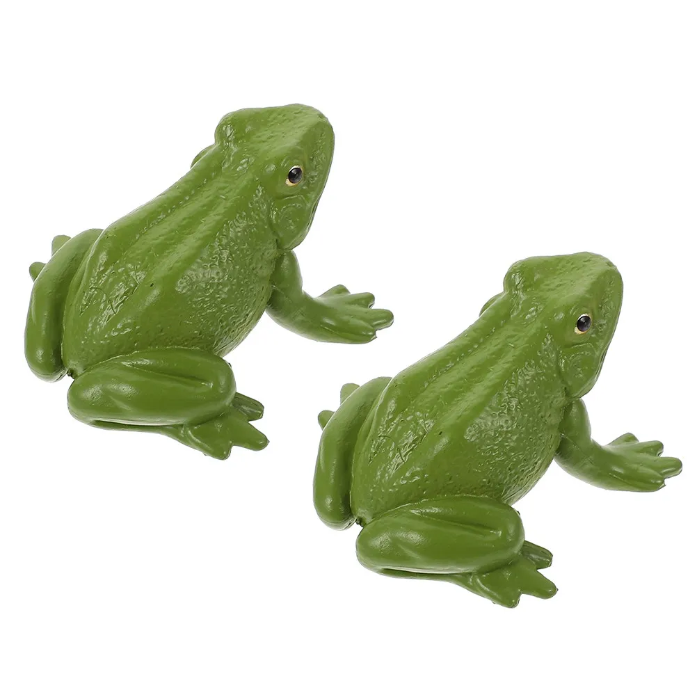 

2 шт. Декоративные фигурки лягушек, изящные поделки, украшения для рабочего стола, сада, дома, имитация животных, пластиковые украшения для ландшафта