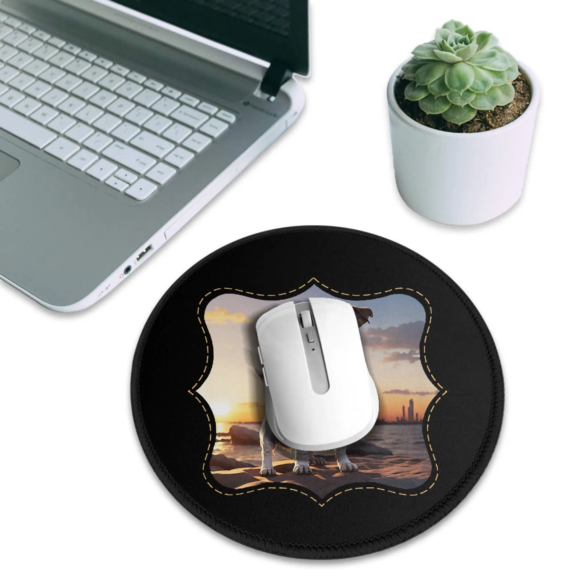 Jack Russell dog at sunset  Mouse Pad Computer Keyboard Mouse Mat Gaming PC Laptop Desk Mat Office Accessories Table Mats
