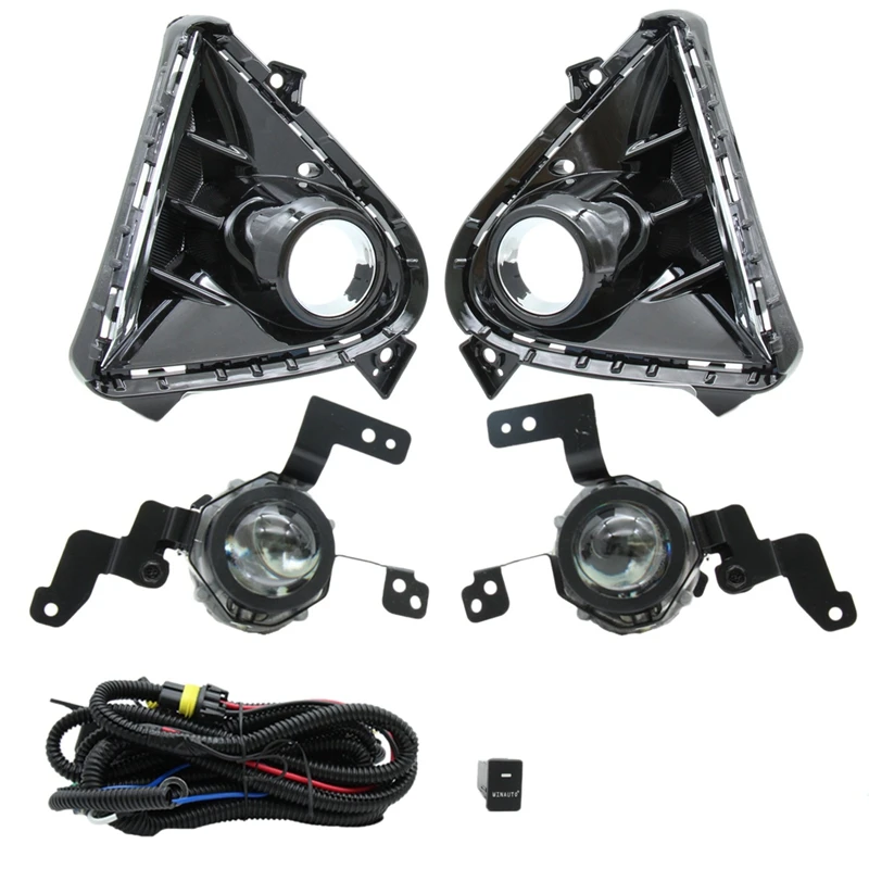 

1 Pair Front Bumper Fog Light Assembly With Switch Wire Daytime Running Light For Hyundai Accent 2021