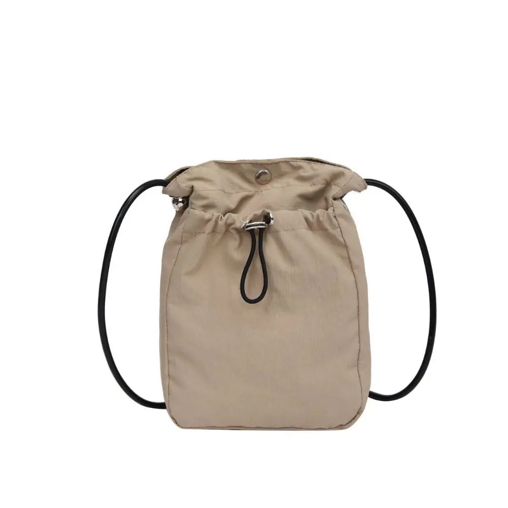 

Cute Korean Style Drawstring Canvas Bag Purse Solid Color Nylon Shoulder Bag Wallet Bags Crossbody Bag Mobile Phone Bag Girls