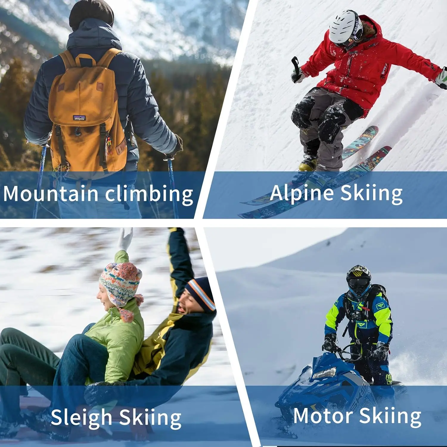 Sarung tangan pengendara sepeda motor pria wanita, sarung tangan hangat tahan angin tahan air layar sentuh untuk olahraga bersepeda Snowboard berkendara Ski