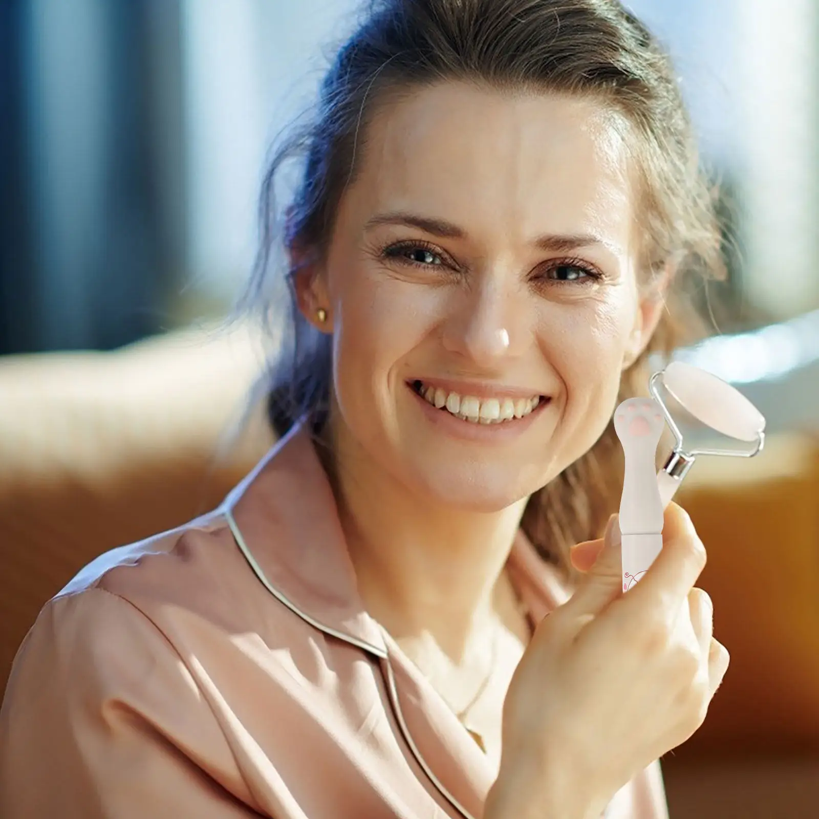 Pincel de Lábios em Forma de Garra de Gato com Ponta de Silicone Arredondada para Aplicação Sem Manchas, Design com Tampa, Aplicador de Gloss Labial Reutilizável Compacto para Mulheres