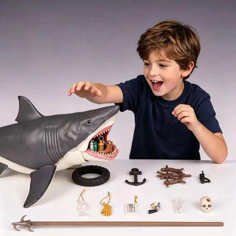 Neca Jaws Great White Shark 12 Inch Action Figure 50th Anniversary Movie Deluxe Realistic Model With Multiple Accessories view 6