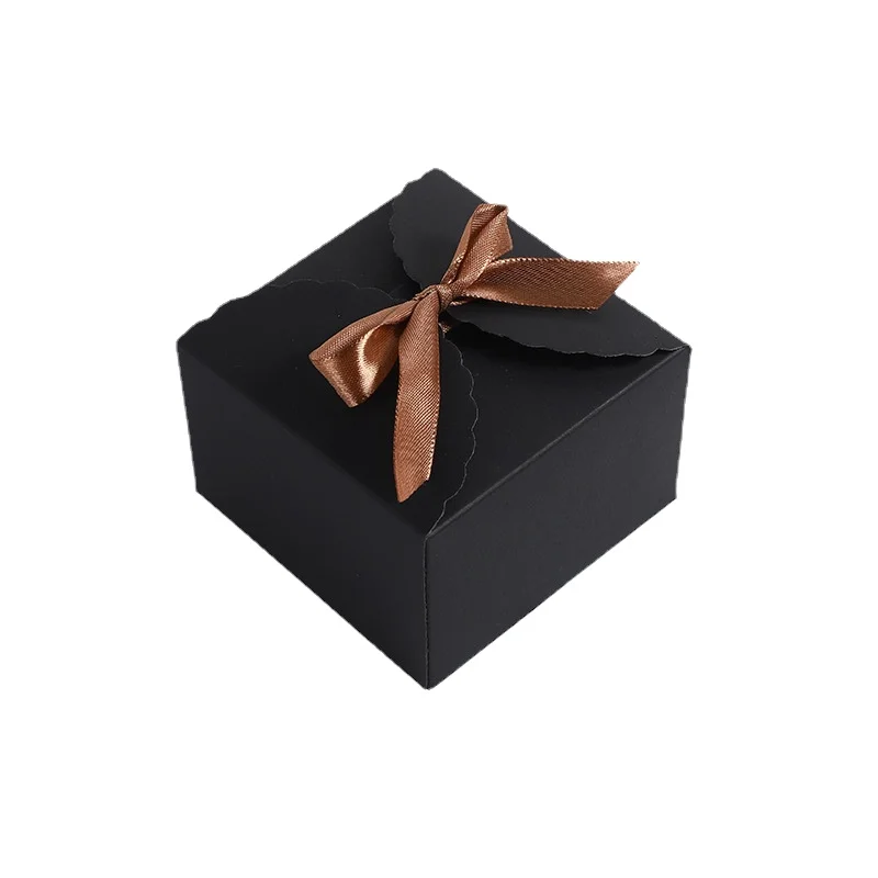 10/20pcs Square White Black Blank Kraft Paper Box Small White Gift Box White Card Packaging box