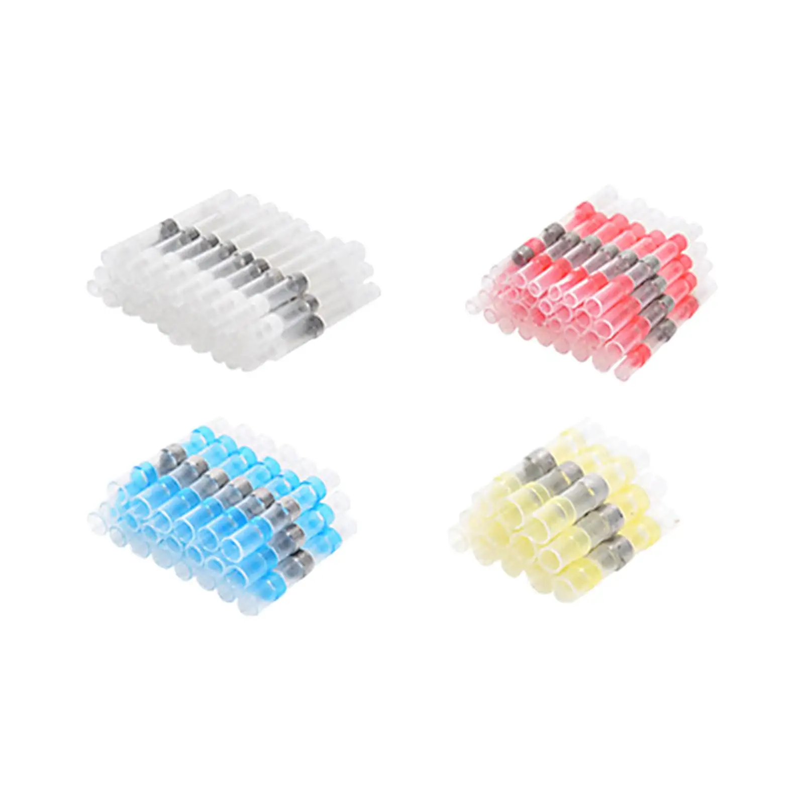 200 Pieces Solder Seal Wire Connectors Self Solder Electrical Waterproof Solder Sleeve Heat Shrink Butt Connectors