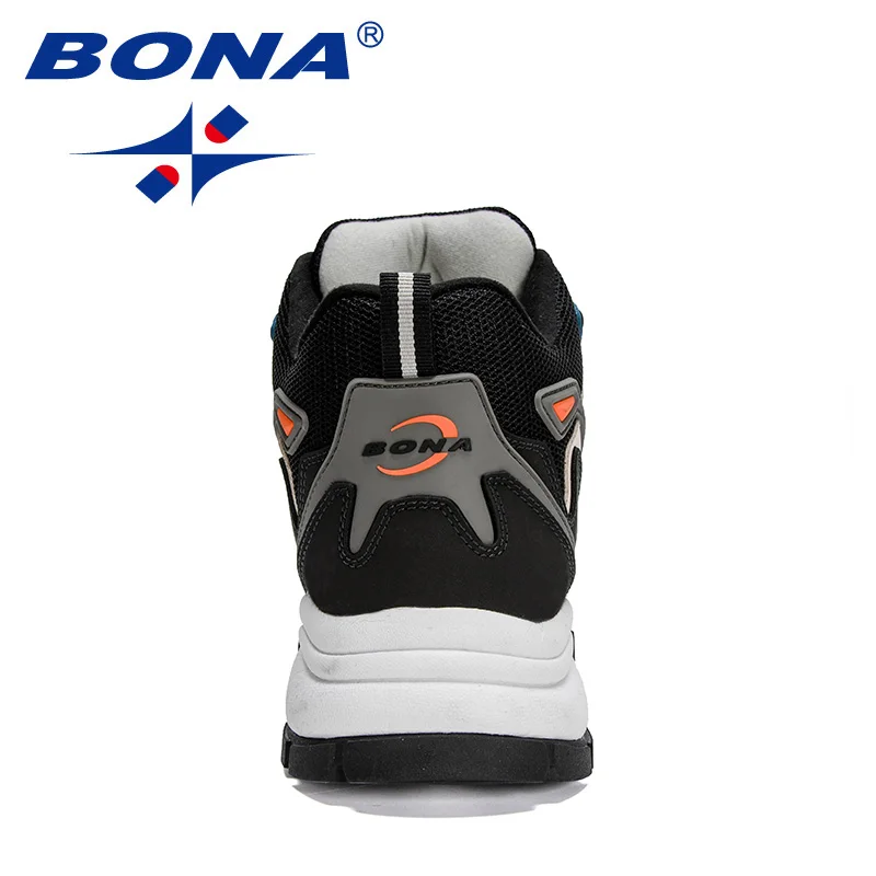 BONA 2023 New Classics Style Men Hiking Shoes Action Leather Men Athletic Shoes Lace Up Outdoor Men Jogging Sneakers