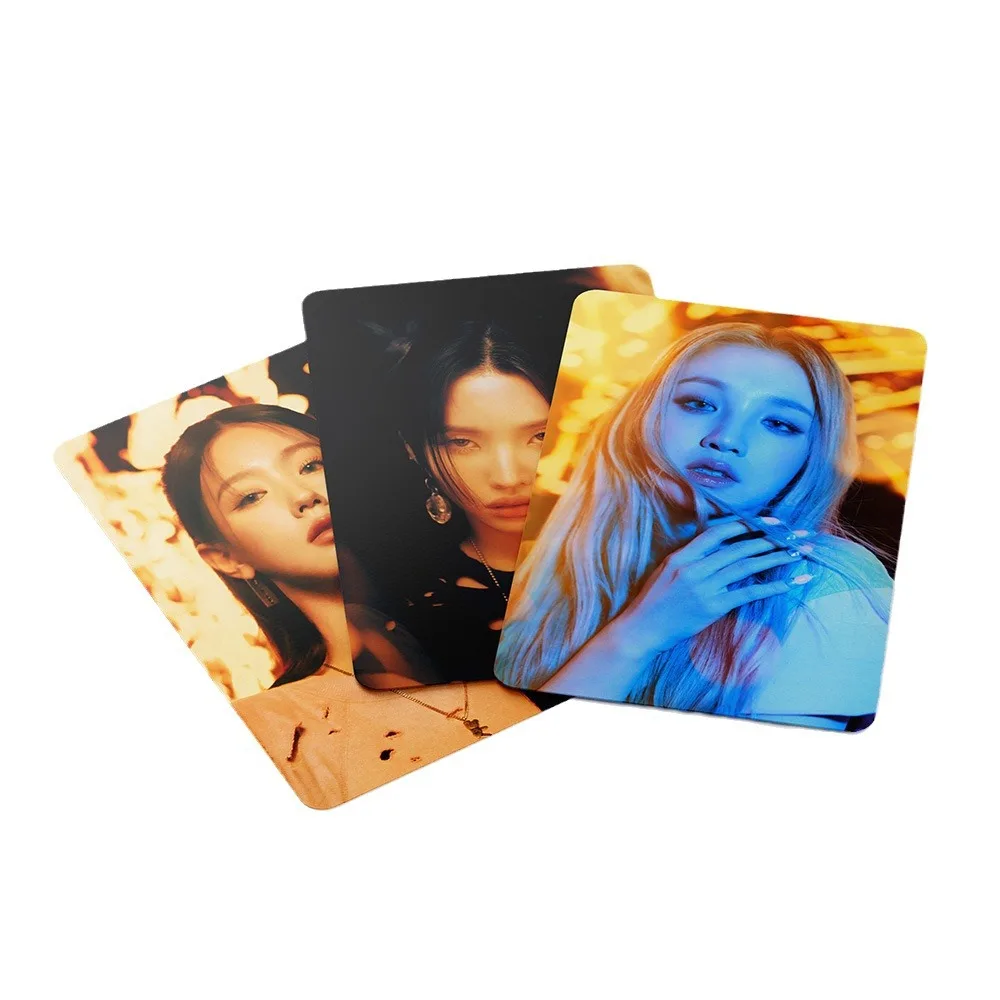 55pcs/Set KPOP (G)I-DLE HEAT Lomo Cards HD High Quality Printed Photo Card Minnie Cho Mi Yeon YUQI SHUHUA Fans Collection Gift