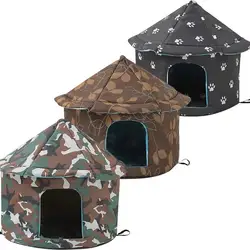 Cat House Dog Nest Waterproof Outdoor Winter Warm Pet Cave Insulated Outside Cat House Home Foldable and Washable Pet House