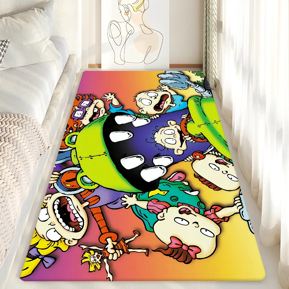 Cartoon Children-Rugratt Floor Carpet Anti-slip Absorb Water Long Strip Cushion Bedroon Mat Welcome Rug