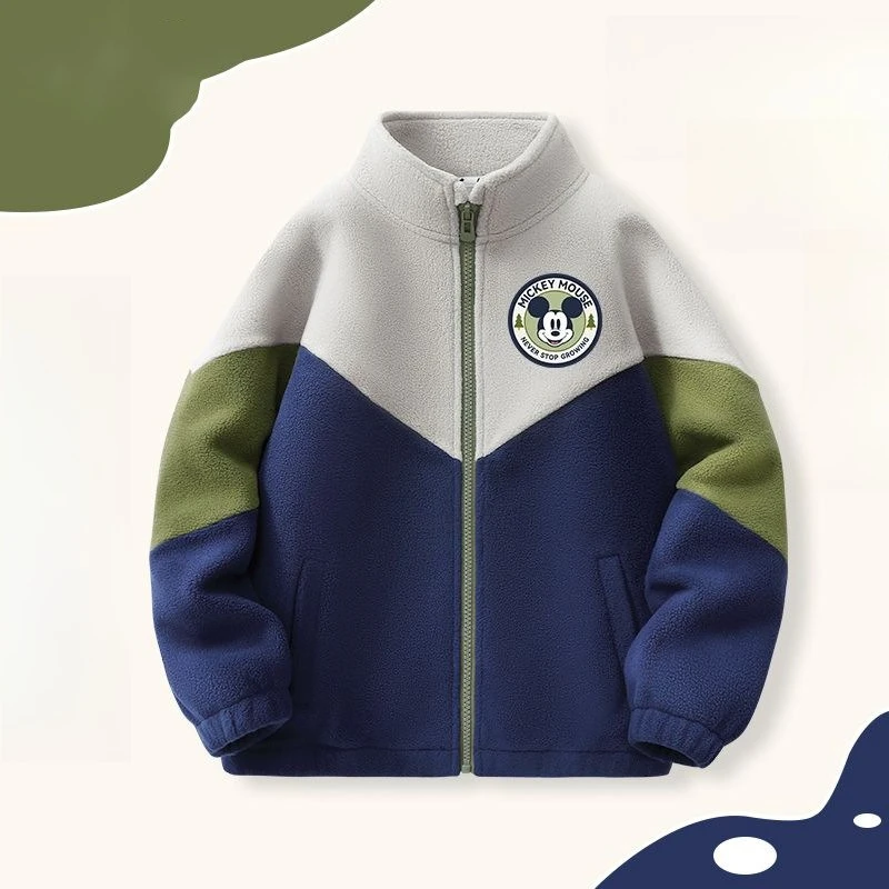 kids-fleece-jacket-2025-color-block-winter-top-for-children-trendy-warm-outfit