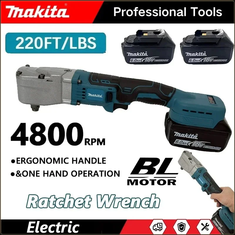 

Makita 1/2'' Brushless Ratchet Wrench 1200NM Electric Cordless Driver Removal Screw Nut Car Repair Tools