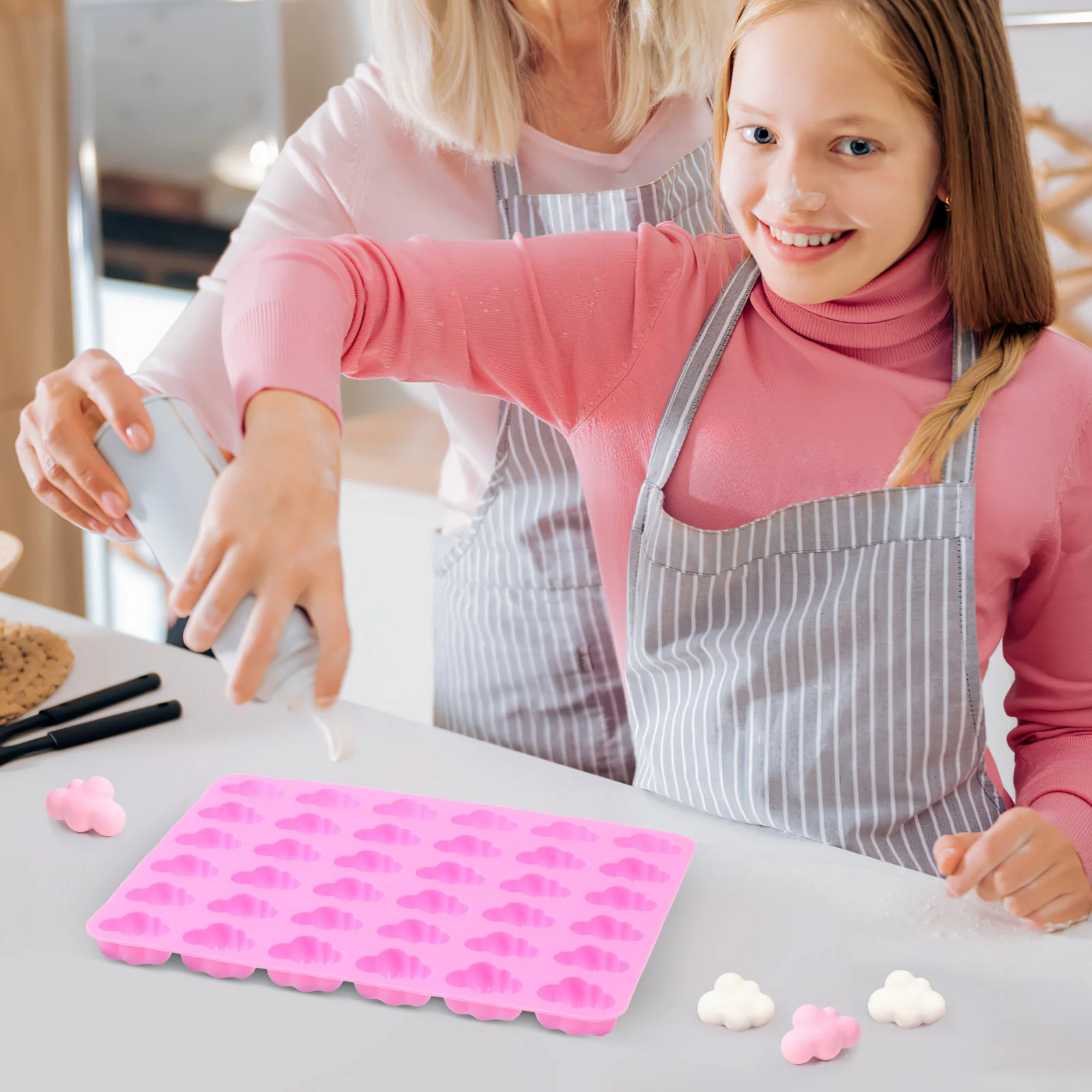 Molde de silicona de nube, moldes adorables para hornear pasteles, dulces, lindo para niños, Gel de sílice, Fondant de Chocolate para el hogar