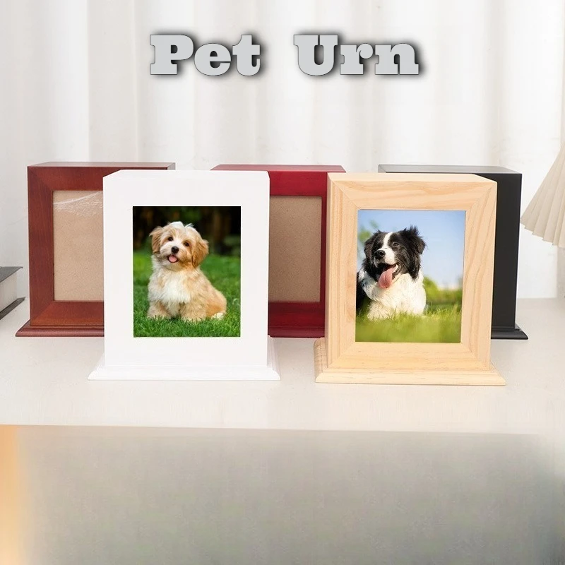 

Stock Pet Urn Cat Dog Cremation Ashes Photo Frame Memory Keepsake Ceramic Container Pet Loss Memorial Box Cremation Container