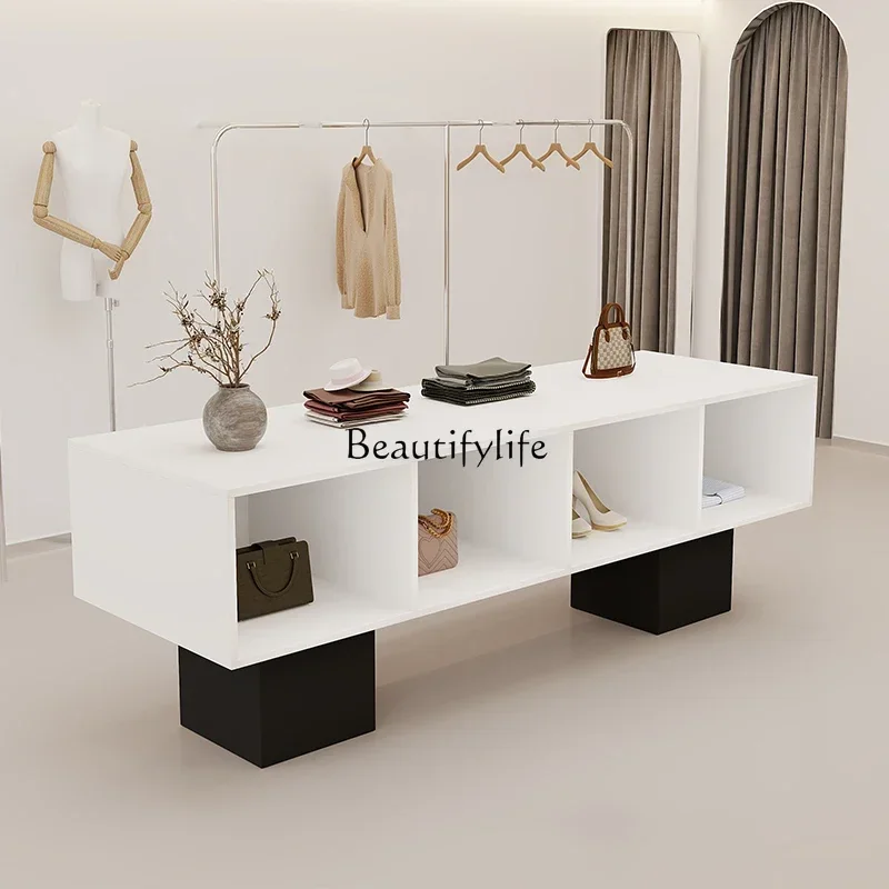 09 Style Clothing Store Table Women's Clothing Store Middle Water Table Simple Modern Display Table Shoes