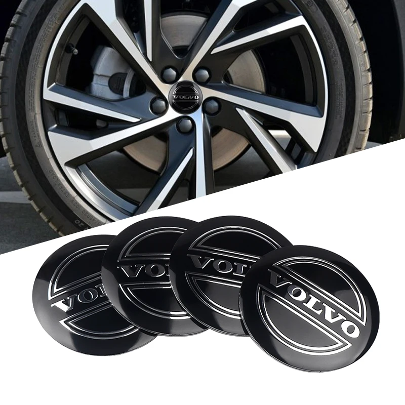 56/60mm Car Wheel Center Hub Caps Auto Emblem Decor Sticker Car-styling For Volvo XC90 XC60 S90 S80 S70 T5 T8 V40 V60 V50 D6 D4